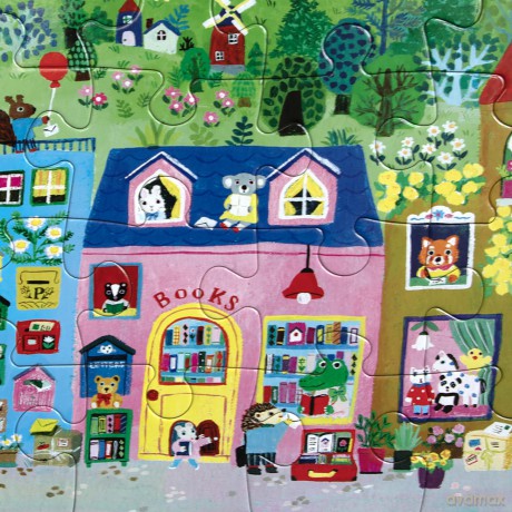 Eeboo - Puzzle 20 pcs - Yumi's Village (EPZY863)
