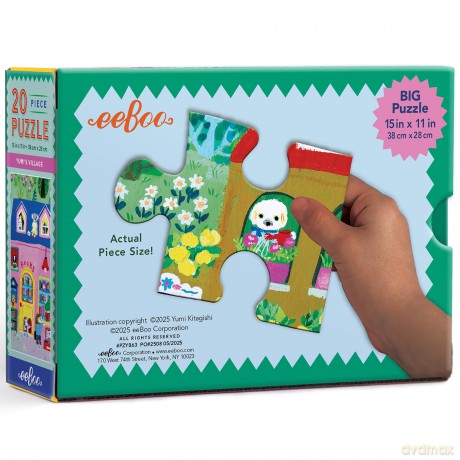 Eeboo - Puzzle 20 pcs - Yumi's Village (EPZY863)