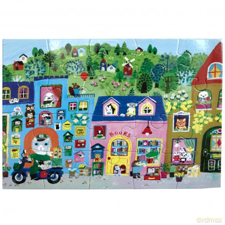 Eeboo - Puzzle 20 pcs - Yumi's Village (EPZY863)