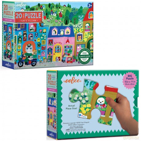 Eeboo - Puzzle 20 pcs - Yumi's Village (EPZY863)