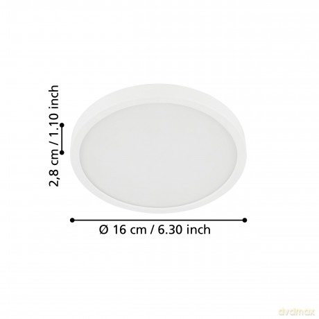 Eglo - FUEVA 5 Ceiling Light - White - 160mm