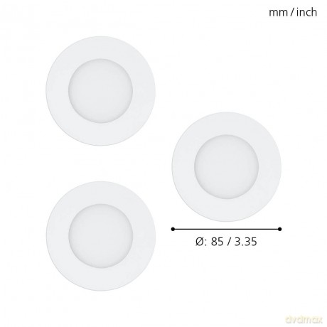 Eglo - Fueva-Z Set of 3 Recessed Lights 8.5 - Smart Tunable White