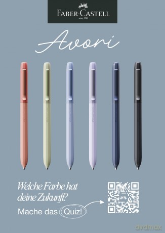 Faber-Castell - Avori Ballpoint Pen - Extra Bold Blue Refill (Cosmic Flow)