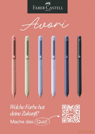 Faber-Castell - Avori Ballpoint Pen - Large-Capacity XB Blue Refill (Inner Fire)