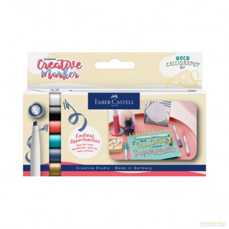 Faber-Castell - Creative Marker Gofa Calligraphy - Soft Lettering - 6 pcs (160906)