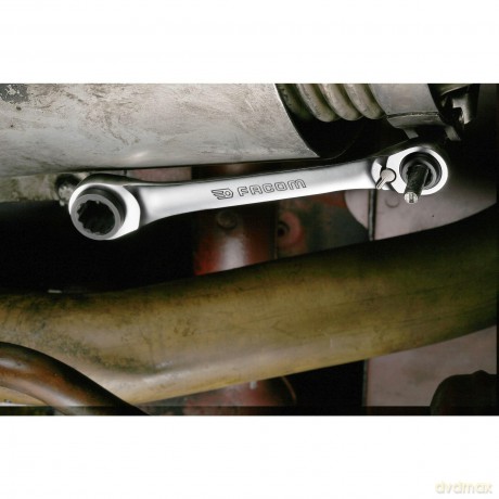 Facom 4-in-1 double box-end ratchet wrench, 8 x 10 - 12 x 13 mm 64C.S1