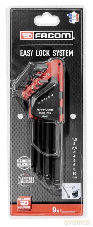 Facom 83SH.JP9A - Set of hex keys with spherical head, 1.5 - 10 mm