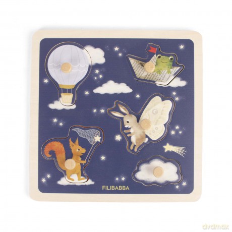 Filibabba - Wooden sensory puzzle - Little Adventurers (FI-03828)