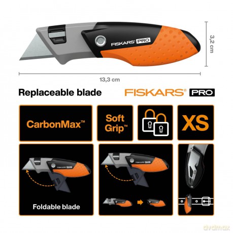 Fiskars - CarbonMax Compact Folding Utility Knife
