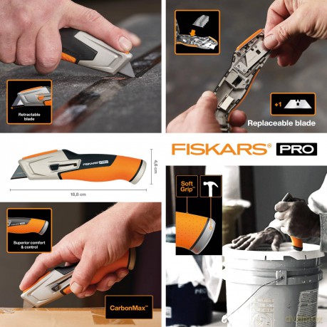 Fiskars - CarbonMax Retractable Utility Knife