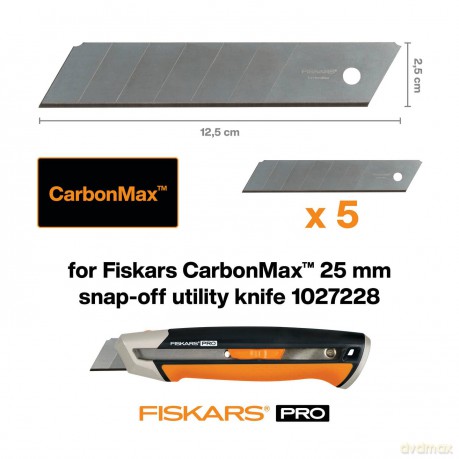 Fiskars - CarbonMax snap off blades - 25 mm - 5 pack