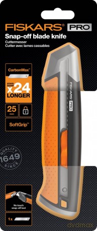 Fiskars - CarbonMax snap off knife - 25 mm