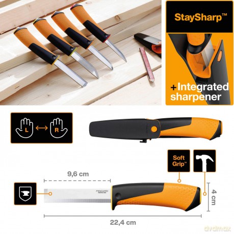 Fiskars - Carpenter's Knife with Sharpener