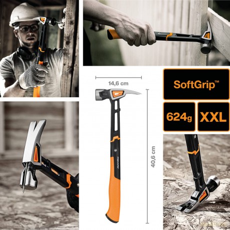 Fiskars - IsoCore Framing Hammer - Milled - XXL