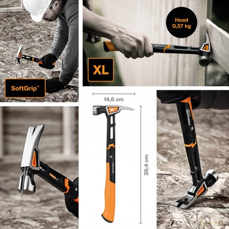Fiskars - IsoCore General Use Hammer XL - 20oz/15.5