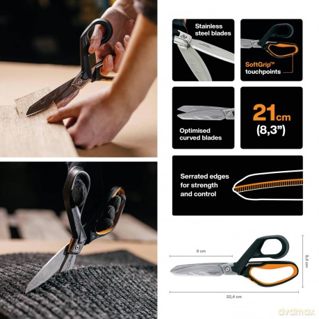 Fiskars - PowerArc heavy duty scissors - 21 cm