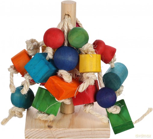 Flamingo - Kobb Mix Bird Toy - Bright Colors - 14 x 14 x 15 cm