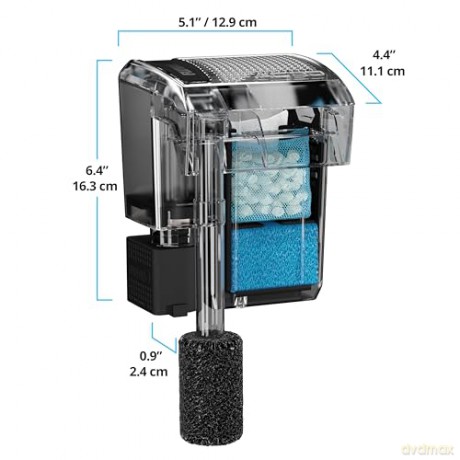 Filtr kaskadowy Fluval - AquaClear AC 20 Hang-On Filter - 379 L/H - 18-76L
