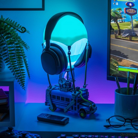 Paladone Fortnite Battle Bus zmieniająca kolor lampa LED z uchwytem na słuchawki