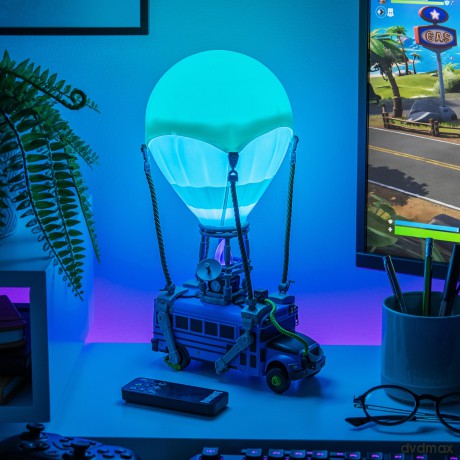 Paladone Fortnite Battle Bus zmieniająca kolor lampa LED z uchwytem na słuchawki