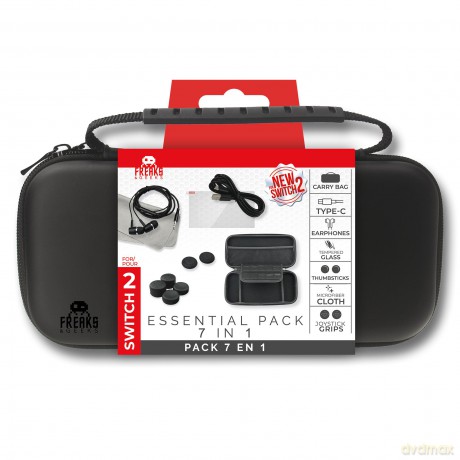 Freaks And Geeks - Switch 2 Accessories : 7in1 carry bag kit