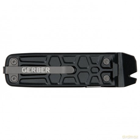 Gerber Multi-Tool with 7 Functions, Knife with Smooth Blade and Belt Clip, Lockdown Slim Pry, Cast Iron