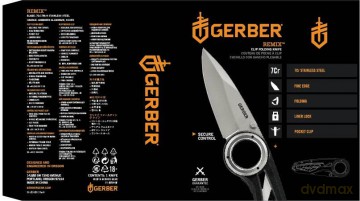 Nóż taktyczny Gerber Remix Folding Knife with Pocket Clip, Blade Length: 7.3 cm, Grey, 31-003640