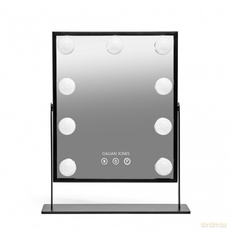 Gillian Jones - Makeup Artist Mirror with 9 powerful LED bulbs - Black