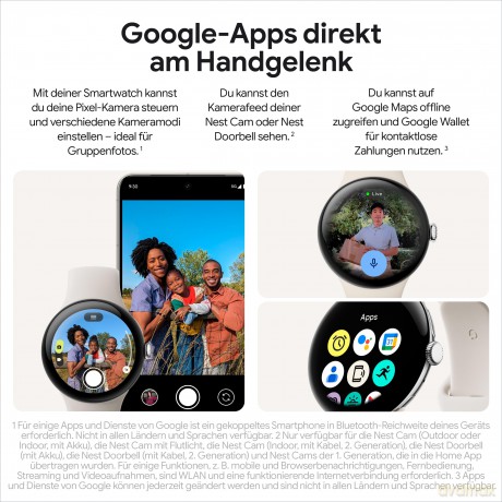 Google - Pixel Watch 3 41mm 4G Polished Silver/Porcelain