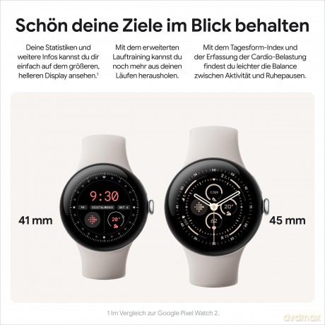 Google - Pixel Watch 3 45mm 4G Hazel