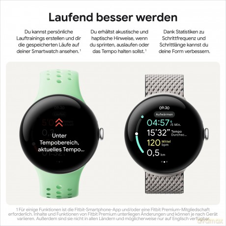 Google - Pixel Watch 3 45mm 4G Polished Silver/Porcelain