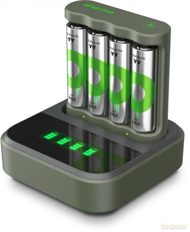 GP - ReCyko Everyday Battery Charger, B441 (USB) + Dock D451, incl. 4 x AA 2100 mAh Batteries