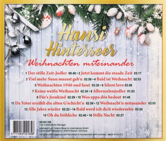 HANSI HINTERSEER WEIHNACHTEN [CD]