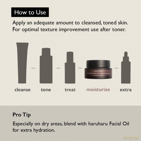 Haruharu Wonder - Black Rice Hyaluronic Cream Unscented - Black - 50 ml [KOMSETYKI]