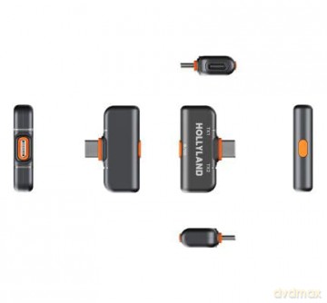 Mikrofon Hollyland - LARK M2S Mini Combo Wireless Lavalier Microphone - Space Gray