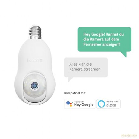 Hombli - Smart Bulb Cam 4K, White