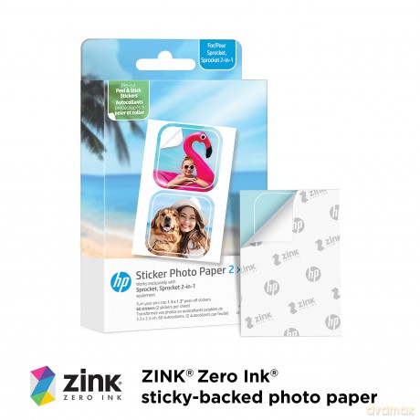 HP - Zink Paper Sprocket Luna 30-pack 2x3 Pre-cut 1.3x1.3 sticker (HPIZ2X330C)