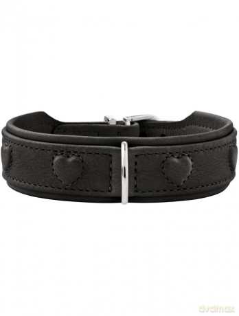 Hunter - Dog collar leather Soho X Love - 32/XS - Black