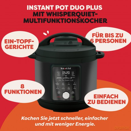 Instant - Pot Duo Plus Pressure & Slow Cooker w/Whisper Quiet 5.7L