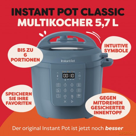 Instant Pot Multicooker Classic 6qt - Daydream Blue - 112-2030-01-eu