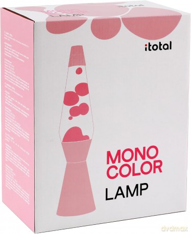iTotal - Spaceship Lava Lamp - Pastel Pink - 40 cm