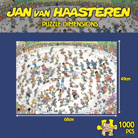 Jan van Haasteren - Riding the Skate Bowl (1000 pieces)