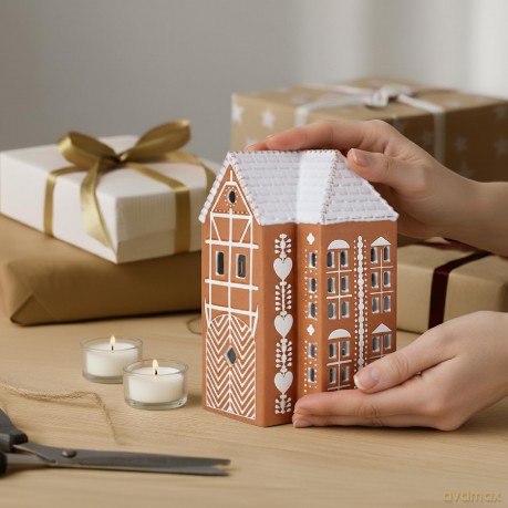 K¤hler - Large Gingerbread Light House - 17 cm