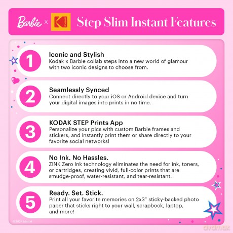 Kodak - Step Printer Slim Barbie Printer