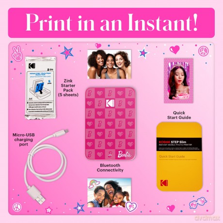 Kodak - Step Printer Slim Barbie Printer