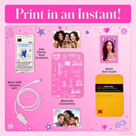 Kodak - Step Printer Slim Barbie Printer