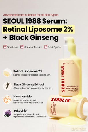 KSECRET - SEOUL 1988 Serum: Retinal Liposome 2% + Black Ginseng - 30 ml [KOMSETYKI]