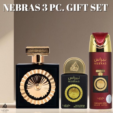 Lattafa - Nebras EDP 100 ml + EDP 20 ml + Deospray 200 ml - Giftset