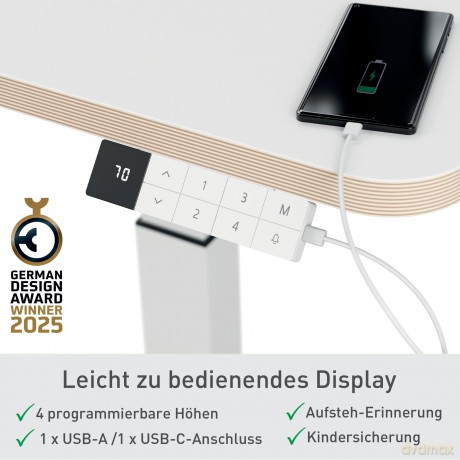 Leitz - Sit/stand table Ergo Small electric white