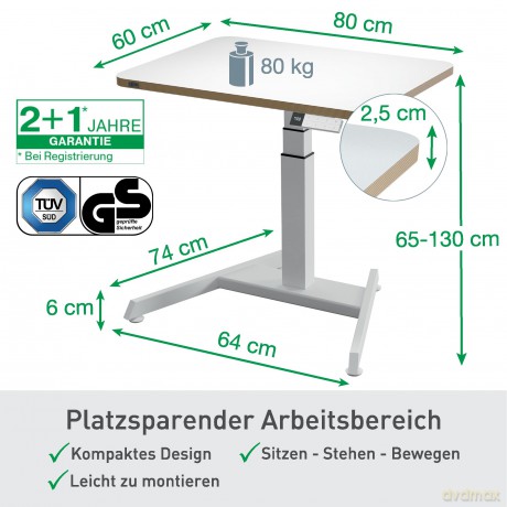 Leitz - Sit/stand table Ergo Small electric white